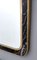 Mid-Century Rectangular Wall Mirror with Brass and Black Portoro Marble Frame 13