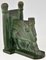 Art Deco Bronze Lamassu Bookends by C. Charles, 1930, Set of 2 4
