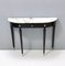 Mid-Century Walnut and Carrara Marble Console Table Attributed to Paolo Buffa 1