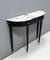 Mid-Century Walnut and Carrara Marble Console Table Attributed to Paolo Buffa 9