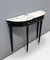 Mid-Century Walnut and Carrara Marble Console Table Attributed to Paolo Buffa, Imagen 9