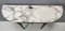 Mid-Century Walnut and Carrara Marble Console Table Attributed to Paolo Buffa 12