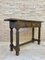 Early 20th Century Spanish Carved Walnut Console Table with Turned Legs 4