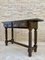 Early 20th Century Spanish Carved Walnut Console Table with Turned Legs, Image 3