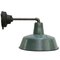 Vintage Industrial Cast Iron & Petrol Enamel Factory Wall Lamp, Image 1