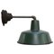 Vintage Industrial Cast Iron & Green Enamel Factory Wall Lamp, Image 1