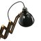 Vintage Industrial Brass & Black Enamel Scissor Wall Lamps 3