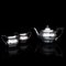 Vintage English Art Deco Silver-Plated Tea Set, Set of 3 1