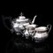 Vintage English Art Deco Silver-Plated Tea Set, Set of 3 10