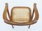 French Armchair in Solid Carved Wood and Vienna Straw in the Style of Jean Royère, Image 8