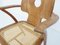 French Armchair in Solid Carved Wood and Vienna Straw in the Style of Jean Royère, Image 10