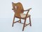 French Armchair in Solid Carved Wood and Vienna Straw in the Style of Jean Royère, Image 4