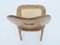 French Chair in Solid Carved Wood and Vienna Straw in the Style of Jean Royère, Image 8