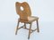 Französischer Stuhl aus Massivem Geschnitztem Holz und Wiener Strohgeflecht im Stil von Jean Royère 3