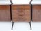 Italian Mahogany Freestanding Modular Bookcase with Drawer Storage by Gianfranco Frattini for Dassi, 1960s, Immagine 7