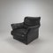 Vintage Thick Leather Lounge Chair, 1970s, Image 3