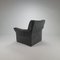 Vintage Thick Leather Lounge Chair, 1970s, Image 4
