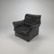 Vintage Thick Leather Lounge Chair, 1970s, Image 2