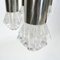 Lámpara colgante vintage de metal cromado y vidrio, años 70, Imagen 14