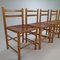 Mid-Century Pine and Leather Dining Chairs by Ate Van Apeldoorn, 1960s, Set of 6, Image 3