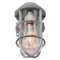Industrielle Vintage Vintage Wandlampe aus grauem Metall & Klarglas von Industria Rotterdam 3