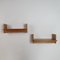 Modernist Oak Wall Shelves, 1960s, Set of 2 4