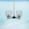Mid-Century Chandelier with Glass Shades 10