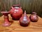 German Glazed Ceramic Set from Schellbach Pottery, 1960s, Set of 4 3