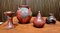 German Glazed Ceramic Set from Schellbach Pottery, 1960s, Set of 4 1