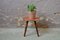 Vintage Red Plant Table or Nightstand, 1950s, Imagen 3