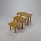 Modernist Blond Oak Nesting Tables, 1960s, Set of 3 3