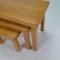 Modernist Blond Oak Nesting Tables, 1960s, Set of 3, Image 5