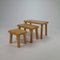 Modernist Blond Oak Nesting Tables, 1960s, Set of 3 2