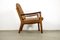 Danish Teak and Leather Lounge Chair by Ole Wanscher for Cado, 1960s, Immagine 5