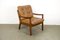 Danish Teak and Leather Lounge Chair by Ole Wanscher for Cado, 1960s, Image 6