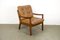 Danish Teak and Leather Lounge Chair by Ole Wanscher for Cado, 1960s, Immagine 6