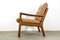 Danish Teak and Leather Lounge Chair by Ole Wanscher for Cado, 1960s, Image 2