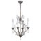 Chrome Chandelier with Glass Trimmings, 1920s, Image 1