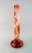 Large Antique Vase in Frosted and Orange Art Glass by Emile Gallé, 1890s 2