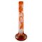 Large Antique Vase in Frosted and Orange Art Glass by Emile Gallé, 1890s, Image 1