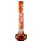 Large Antique Vase in Frosted and Orange Art Glass by Emile Gallé, 1890s, Immagine 1