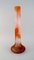 Large Antique Vase in Frosted and Orange Art Glass by Emile Gallé, 1890s, Image 3