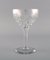Red Wine Glasses in Clear Crystal Glass from Val St. Lambert, Belgium, Set of 9 2