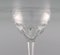 Red Wine Glasses in Clear Crystal Glass from Val St. Lambert, Belgium, Set of 9 7