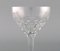 Red Wine Glasses in Clear Crystal Glass from Val St. Lambert, Belgium, Set of 9 3