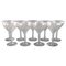 Red Wine Glasses in Clear Crystal Glass from Val St. Lambert, Belgium, Set of 9 1