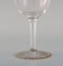 Art Deco Red Wine Glasses in Crystal Glass from Baccarat, France, 1930s, Set of 10 5