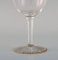 Art Deco Red Wine Glasses in Crystal Glass from Baccarat, France, 1930s, Set of 10, Image 5