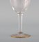 Art Deco White Wine Glasses in Crystal Glass from Baccarat, France, 1930s, Set of 11 5