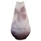 Antique Vase in Frosted and Purple Art Glass by Emile Gallé, Early 20th Century 1